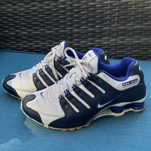Nike Shox White and Blue Sneakers